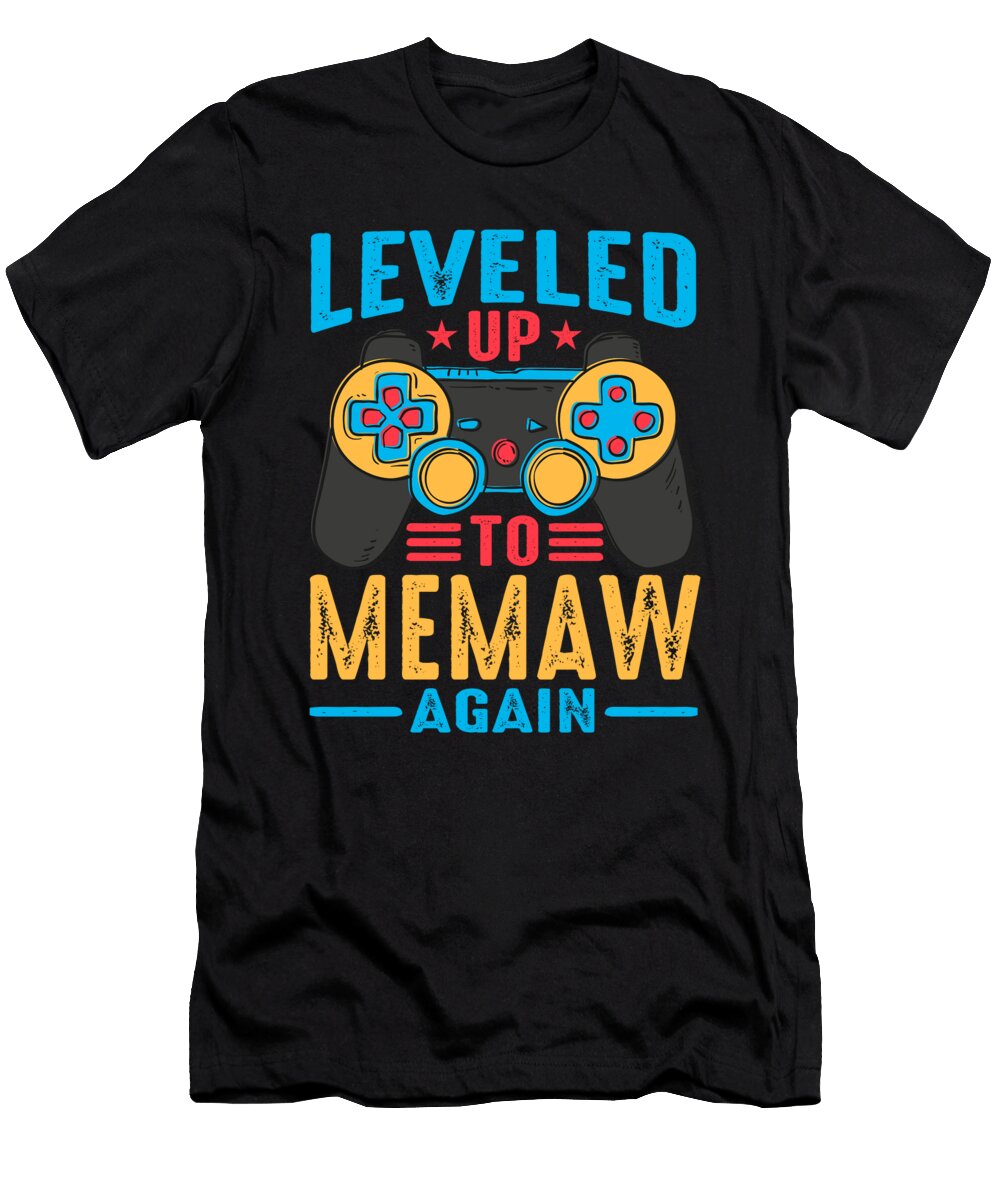 1 Leveled Up to Memaw Again Video Game Gamer Dhbubble T-Shirt