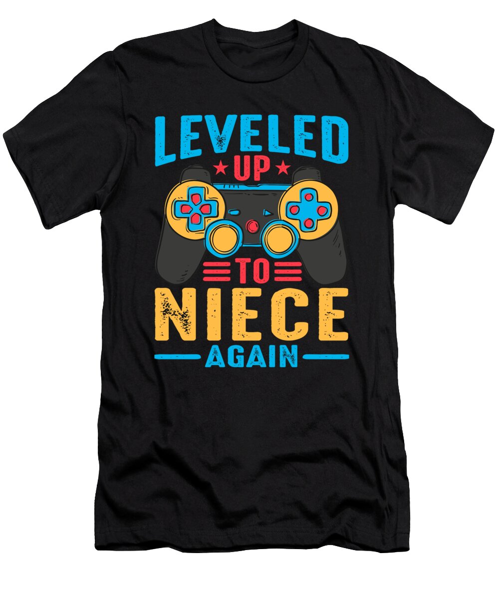 1 Leveled Up to Niece Again Video Game Gamer Dhbubble T-Shirt
