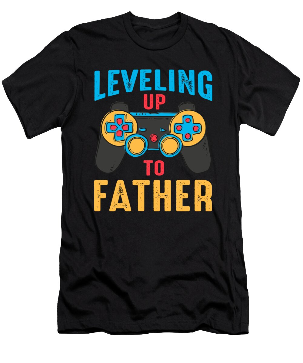 1 Leveling Up to Father Again Video Game Gamer Dhbubble T-Shirt