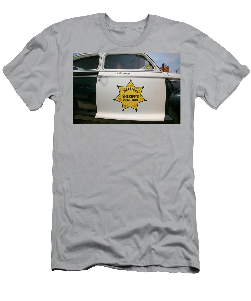 1 Mayberry Sheriffs Department Police Car Panoramic Images T-Shirt