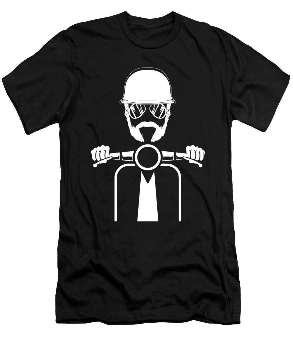 1 Moped Glasses Motorbike Scooter Bike Crazy Squirrel T-Shirt