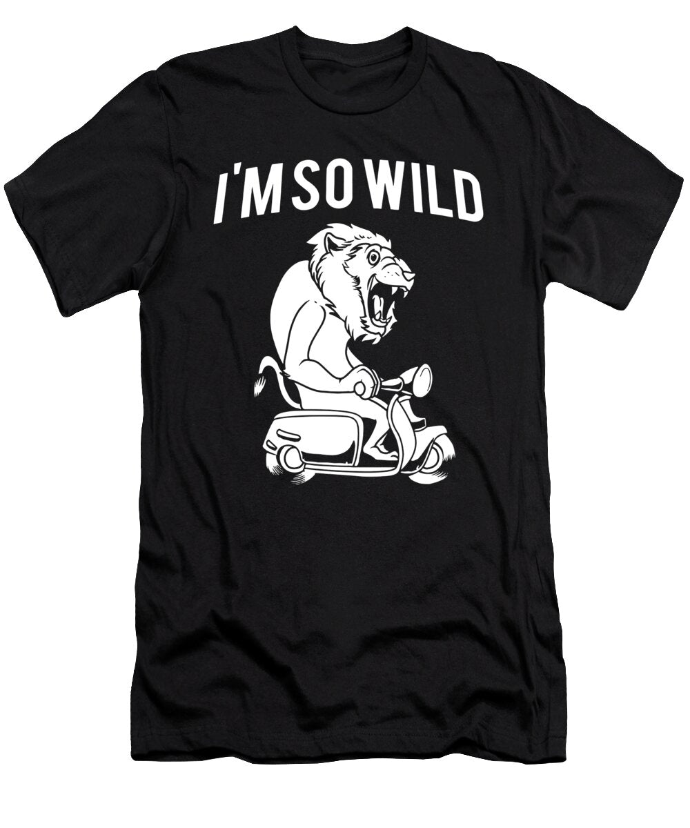 1 Motorbike Lion Moped Scooter Bike Crazy Squirrel T-Shirt