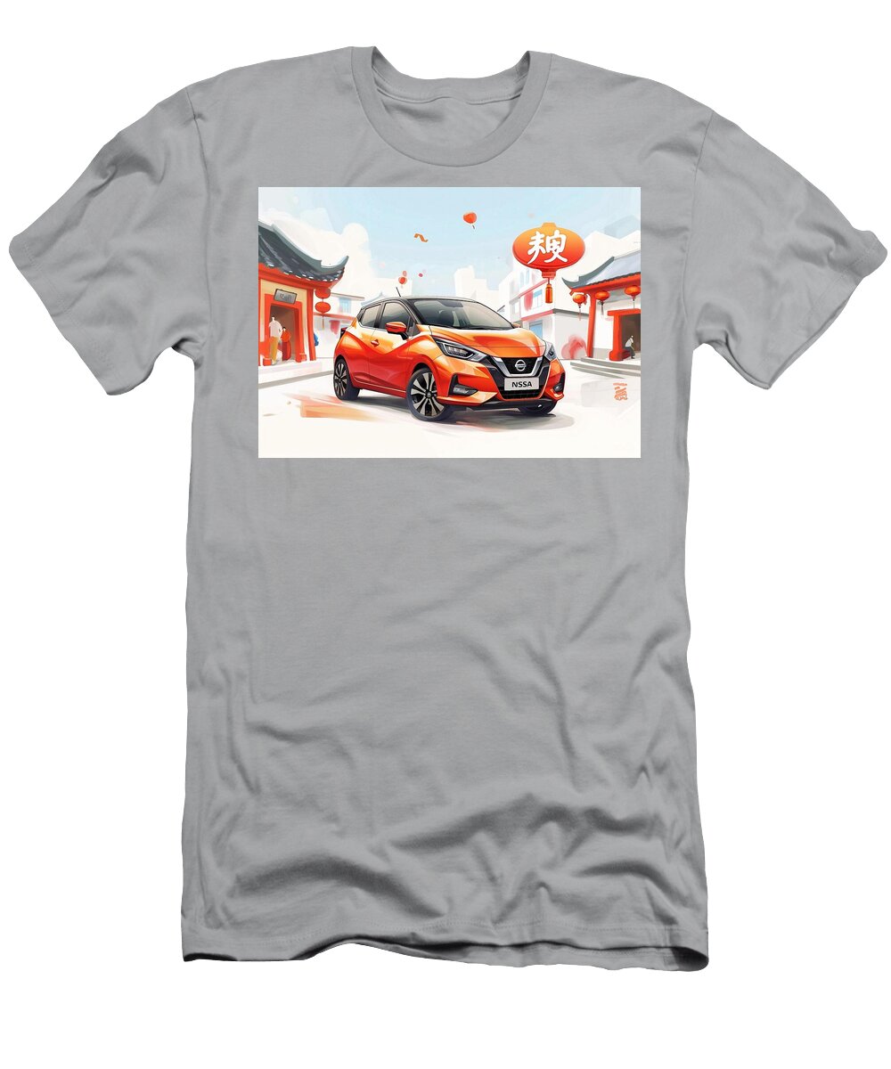 1 Nissan Car in a Festive Chinese New Year Setting Kari Goldfalse T-Shirt