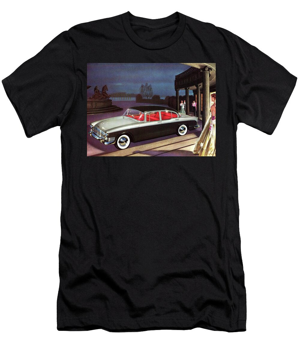 1 People Standing Around Fancy Car Csa Images T-Shirt