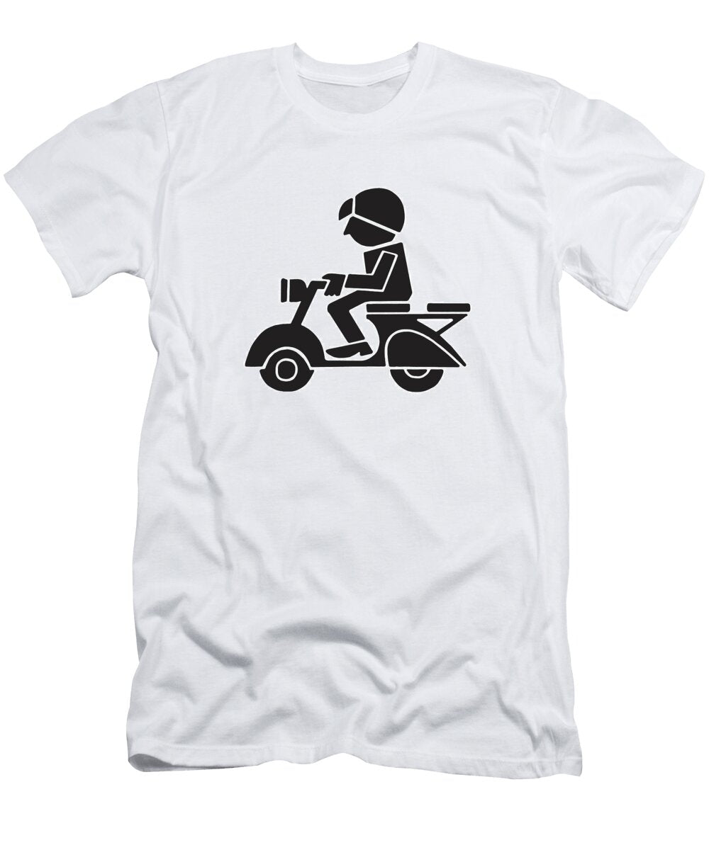1 Person Riding Scooter Csa Images T-Shirt