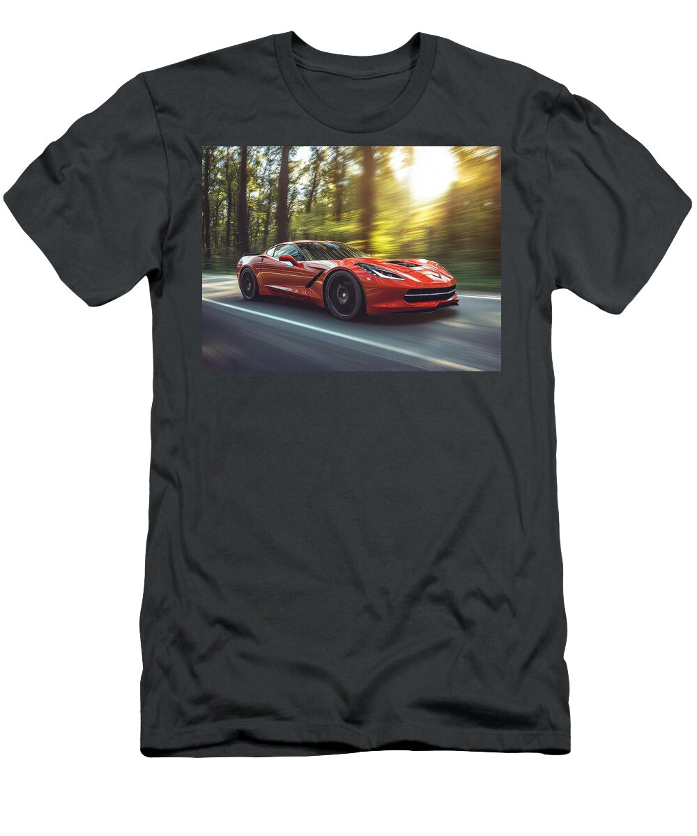 1 Red Sports Car in Motion Evie Carrier T-Shirt