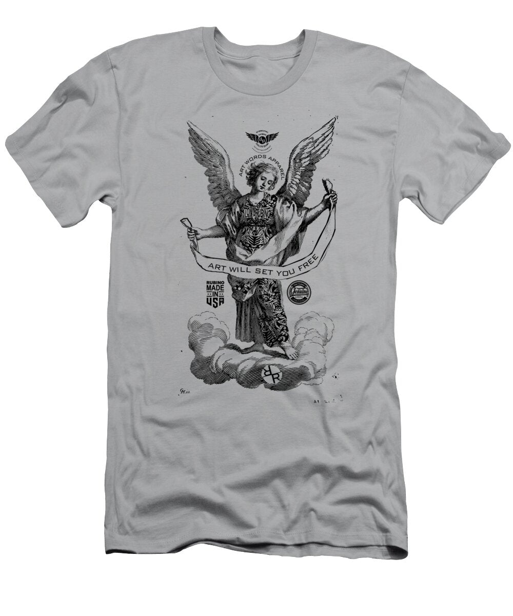 1 Rubino Brand Angel 1 Logo Tattoo Skull Tony Rubino T-Shirt
