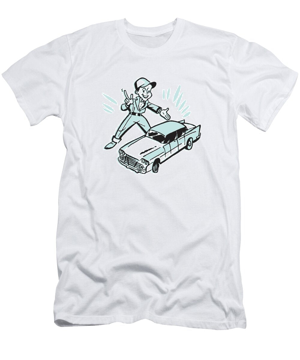 1 Salesman with Car Csa Images T-Shirt