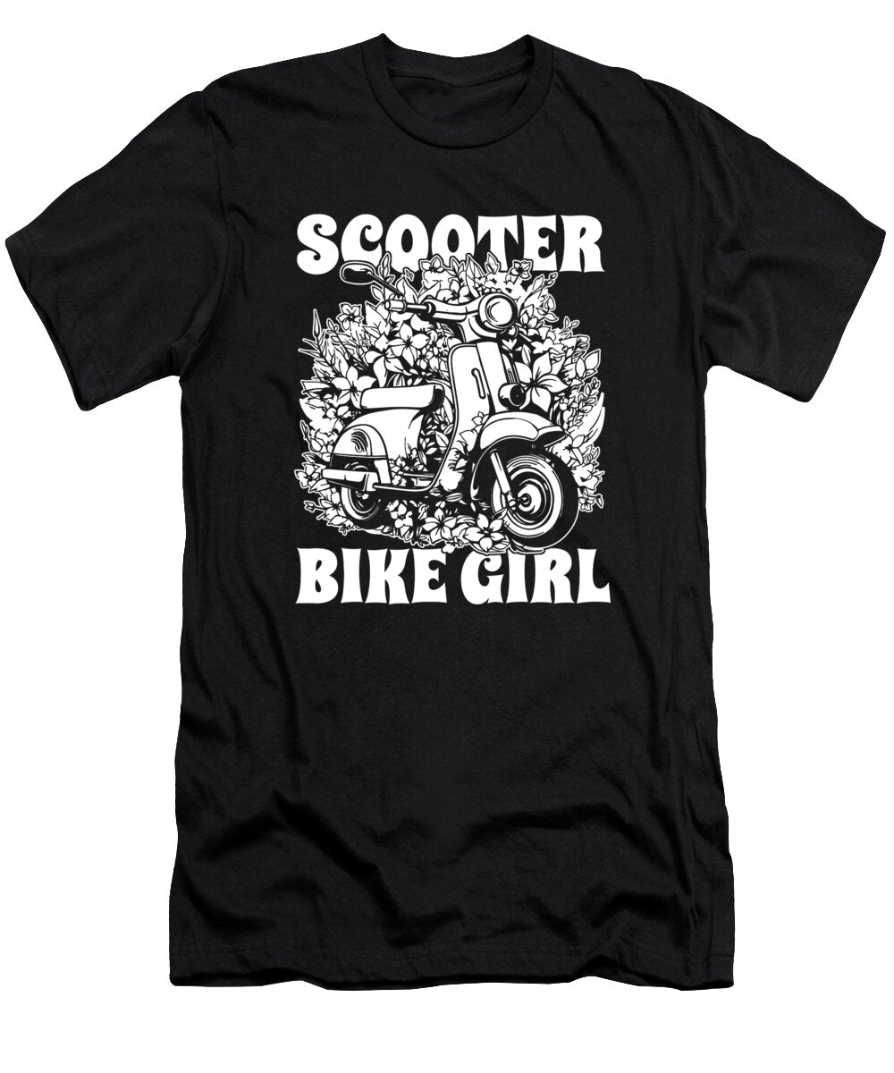 1 Scooter Bike Moped Motorbike Scooter Bike Girl Crazy Squirrel T-Shirt