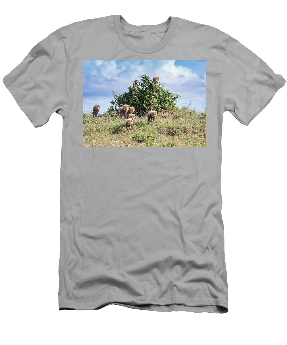 1 Seven Cheetah Cubs Masai Mara National Reserve Yashpal Rathore Natureplcom T-Shirt