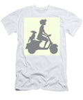 1 Silhouette of Woman on Scooter Csa Images T-Shirt
