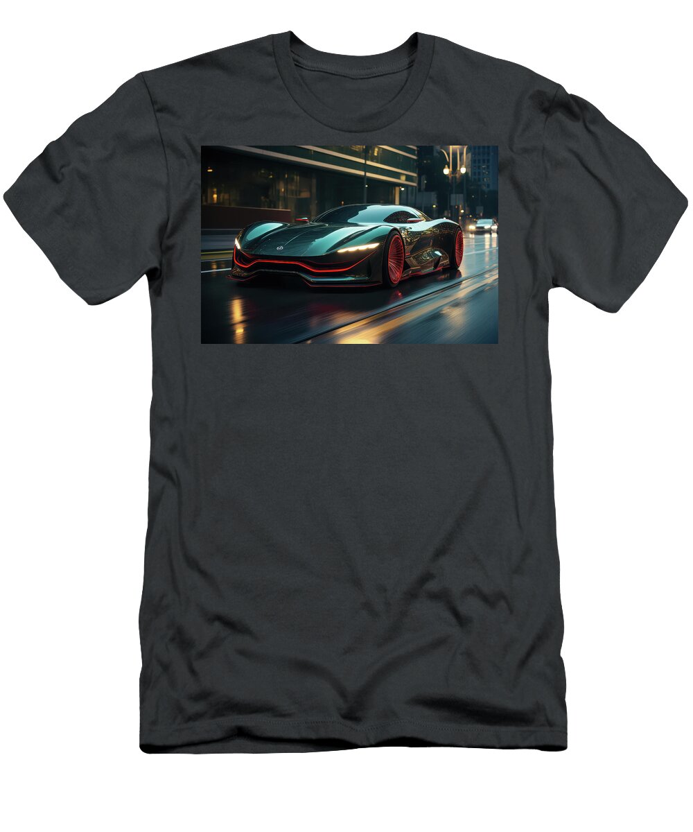 1 Sleek Futuristic Sports Car Evie Carrier T-Shirt