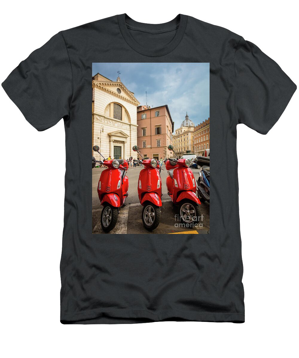 1 Three Red Scooters Inge Johnsson T-Shirt