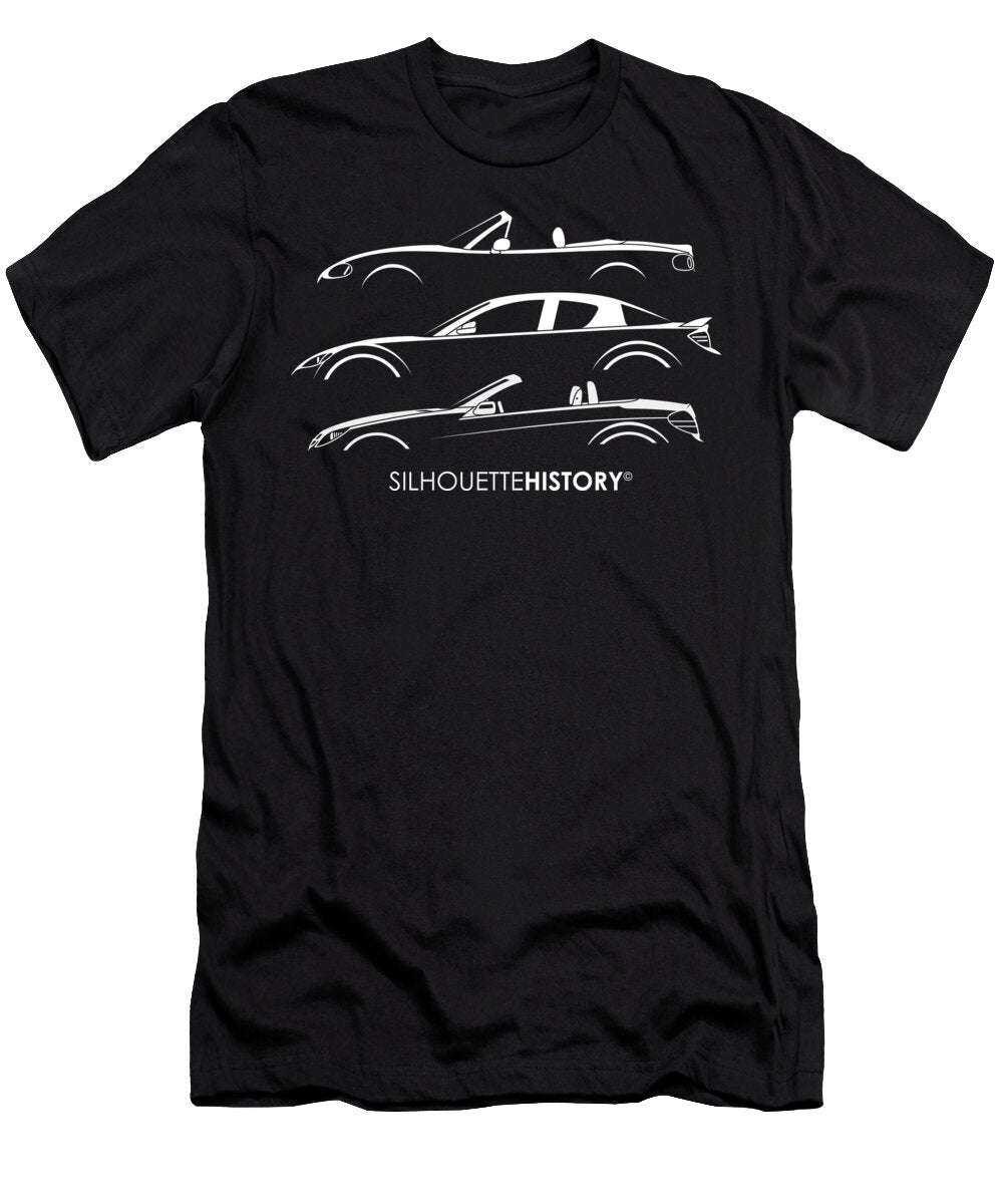 1 Three Sports Cars Custom Silhouettehistory Gabor Vida T-Shirt