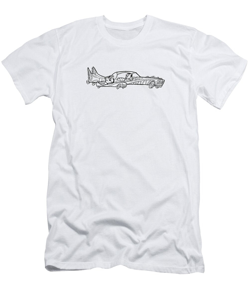 1 Two Arguing Men From Their Cars Csa Images T-Shirt