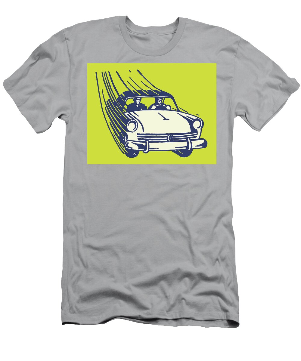 1 Two People in Speeding Car Csa Images T-Shirt