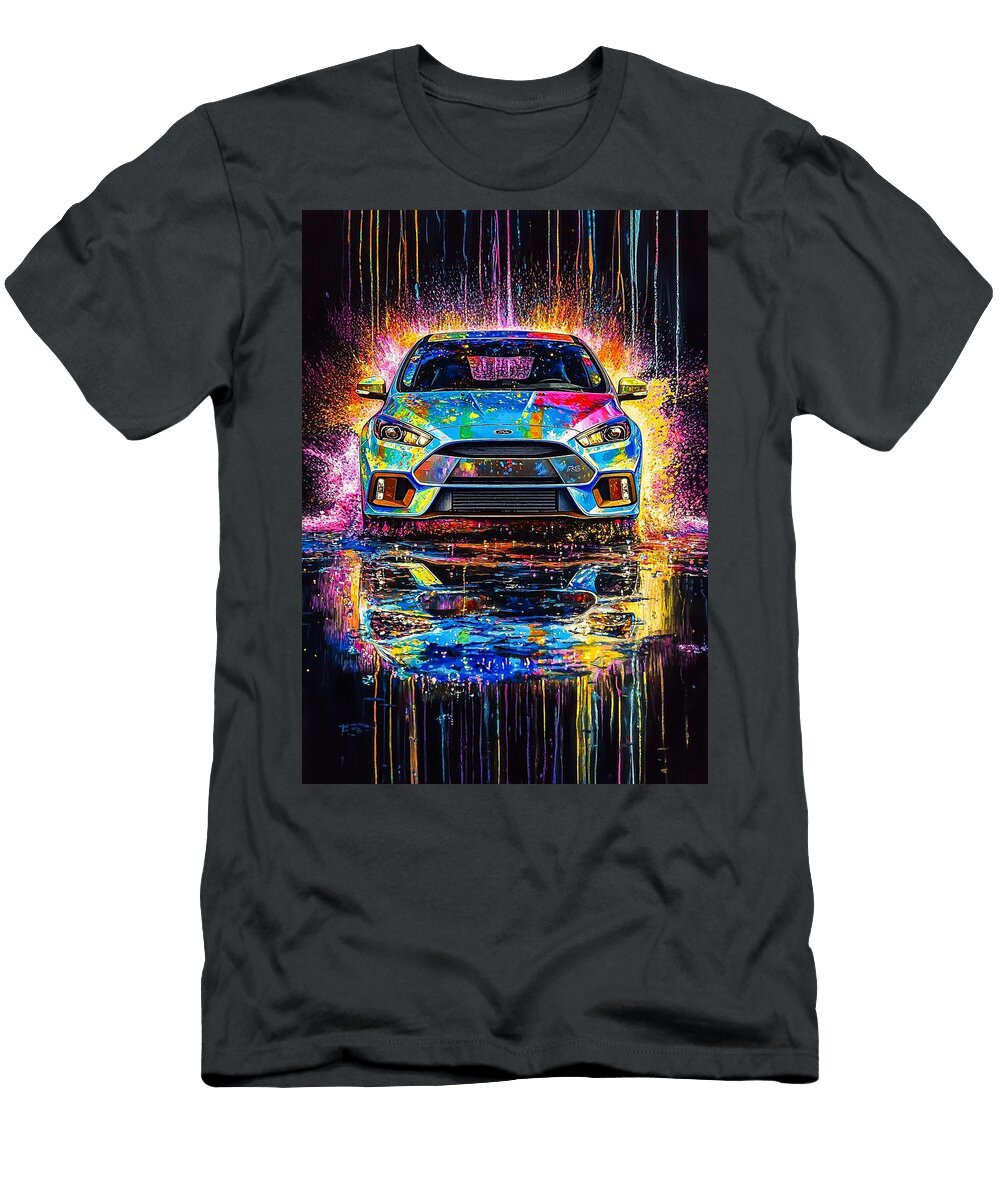 1 Vibrant Aggressive Performance Hatchback on the Road Merssi Norely T-Shirt