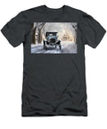 1 Vintage Car in Winter Wonderland Evie Carrier T-Shirt