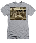1 Vintage Plymouth Automobile in Sepia Tone Against Palm Trees Randall Nyhof T-Shirt
