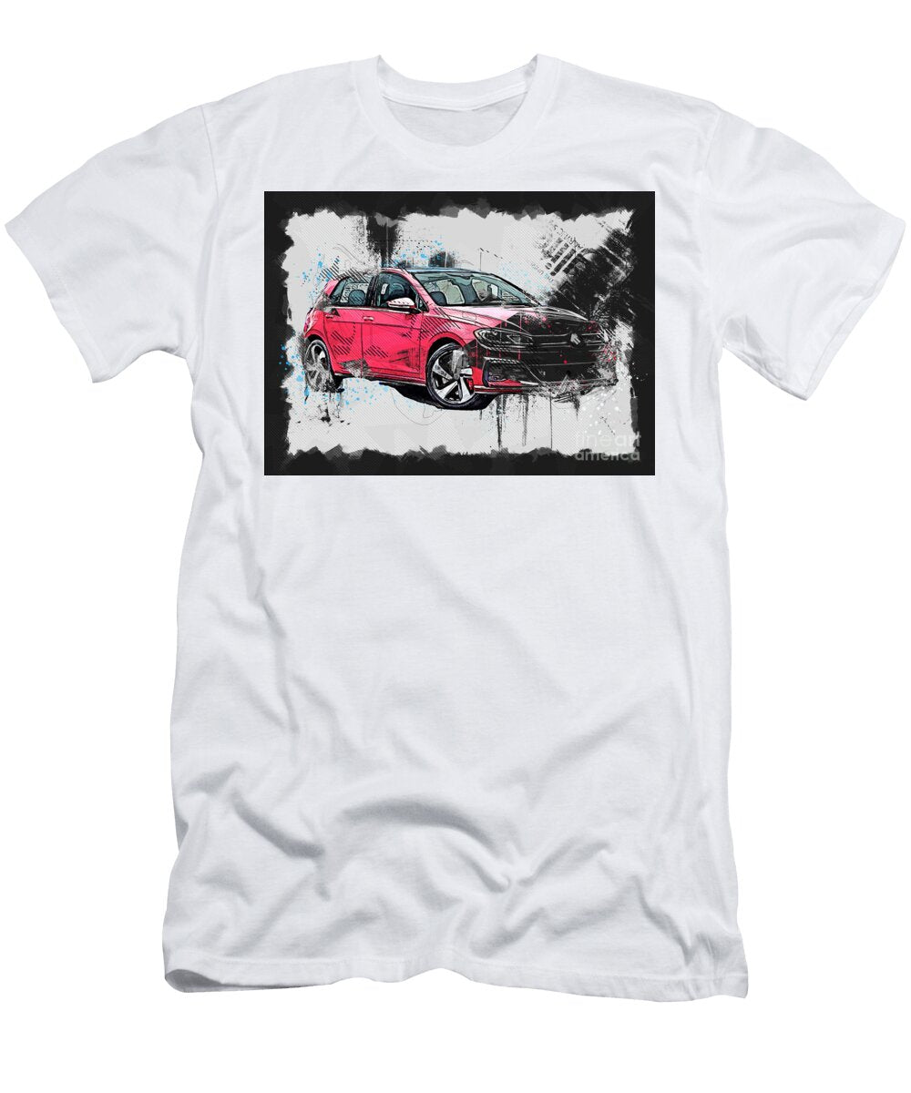 1 Volkswagen Golf Gti Volkswagen Hatchback Red Ola Kunde T-Shirt