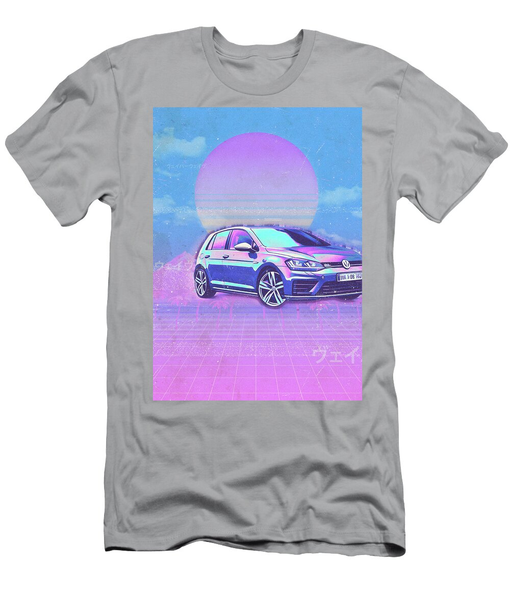 1 Volkswagen Golf R Volkswagen Compact Hatchback Blue Edgar Dorice T-Shirt