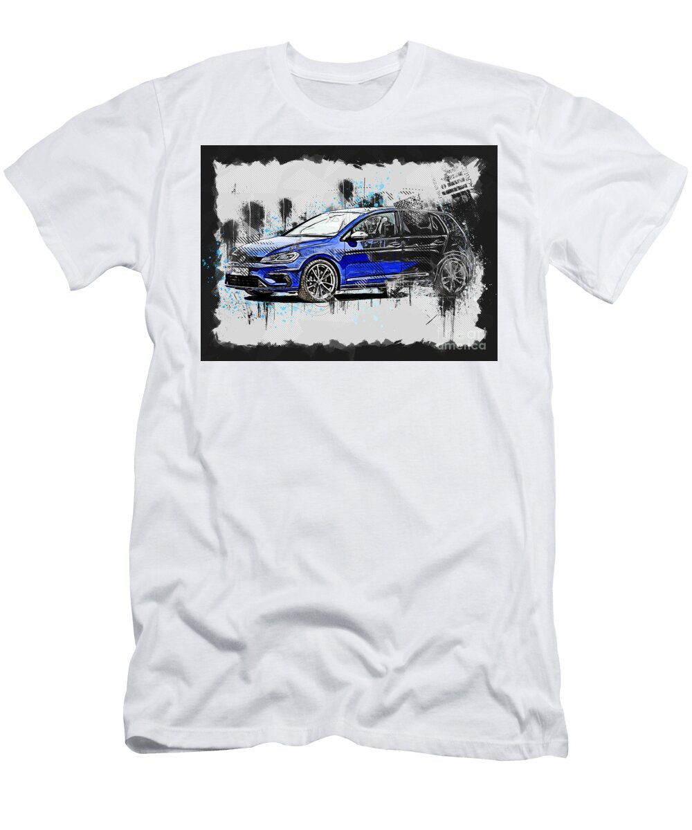 1 Volkswagen Golf R Volkswagen Compact Hatchback Blue Ola Kunde T-Shirt
