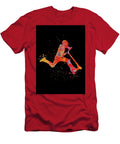 1 Watercolor Scooter Boy Watercolor Print Kick Scooter Rider Boy Stunt Kick Scooter Extreme Sport Prin Leith Huber T-Shirt