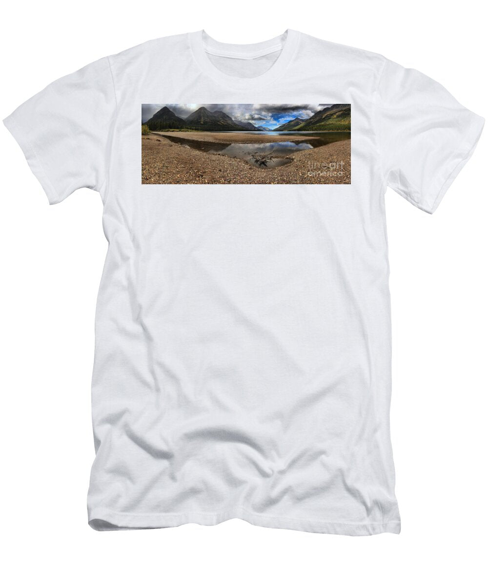 1 Waterton Glacier Peaceful Reflections Adam Jewell T-Shirt