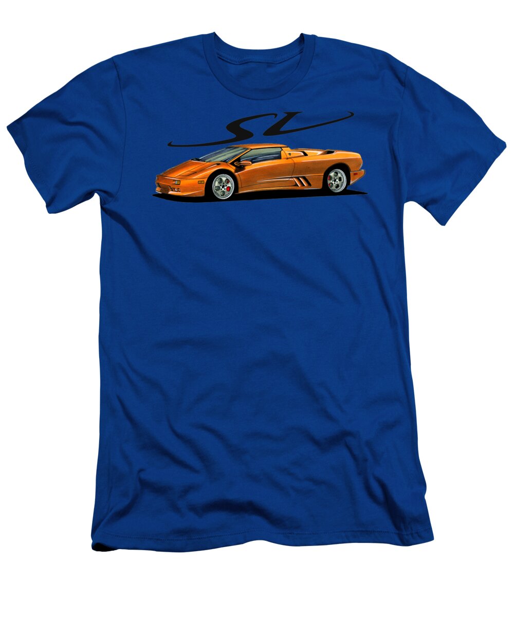 1 Yellow Italian 2 Door Supercar Lamborghini Diablo Roadster with 57l 500hp V12 Engine Vladyslav Shapovalenko T-Shirt