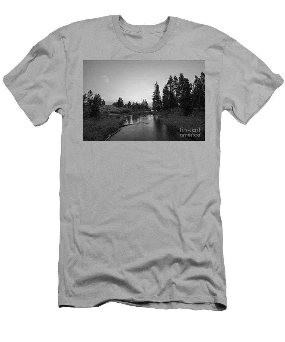 1 Yellowstone National Park Sunset and Moon Michael Ver Sprill T-Shirt