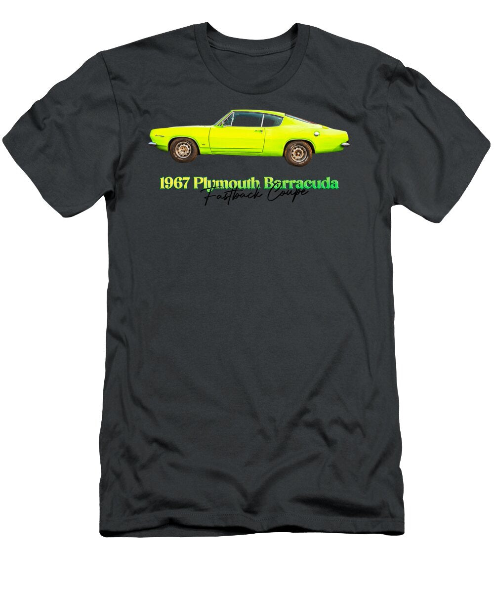 10 1967 Plymouth Barracuda Fastback Coupe Gestalt Imagery T-Shirt