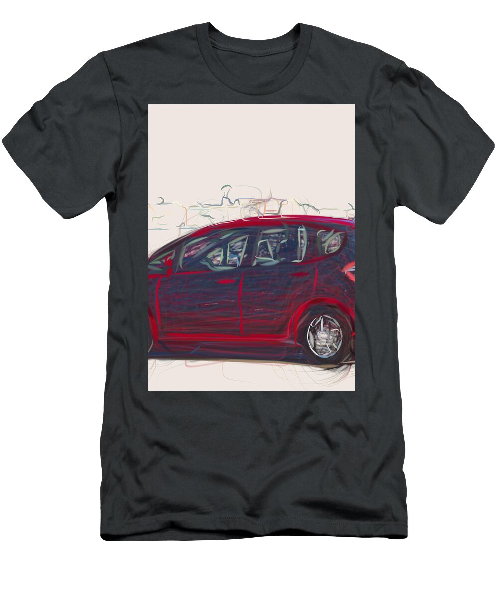 10 Honda Fit Hatchback Drawing Carstoon Concept T-Shirt