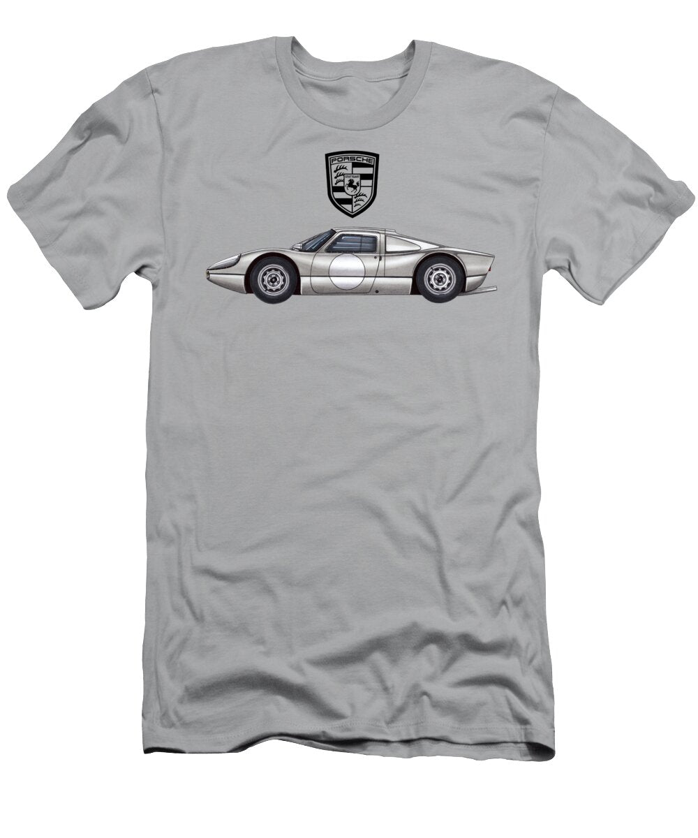 11 Exclusive Legendary Retro Racing Car Silver Porsche 904 6 Gts Coupe 24 Hours of Le Mans Vladyslav Shapovalenko T-Shirt