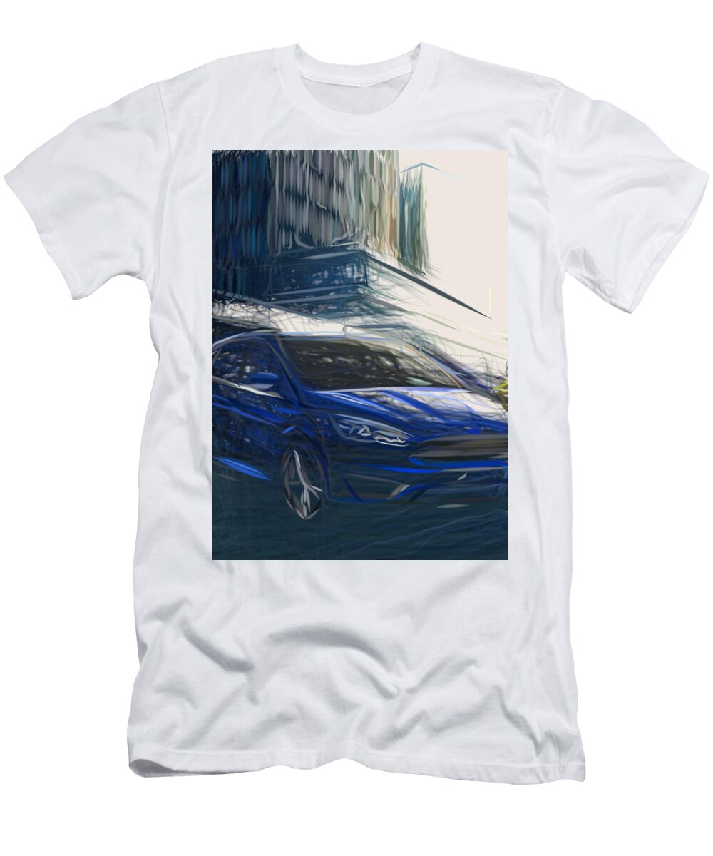 11 Ford Focus Hatchback Drawing Carstoon Concept T-Shirt