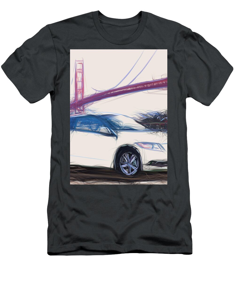 11 Honda Cr Z Hatchback Drawing Carstoon Concept T-Shirt