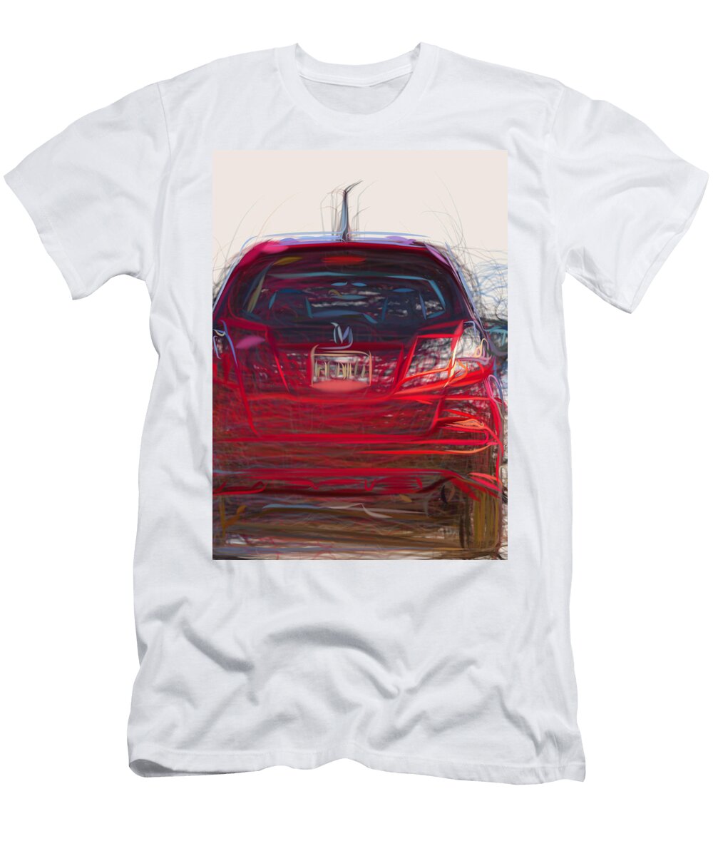 11 Honda Fit Hatchback Drawing Carstoon Concept T-Shirt
