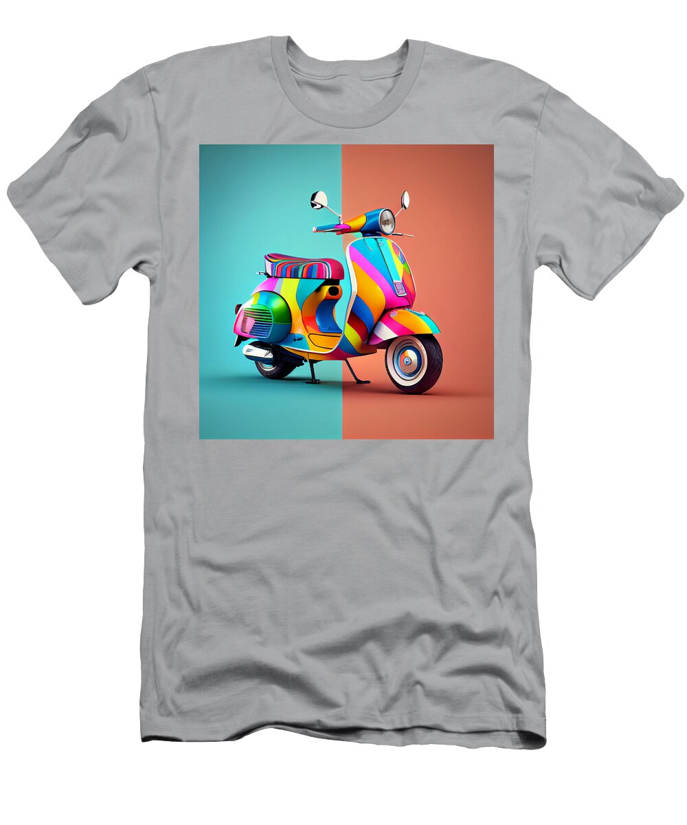 11 Vespa Scooter Art Stephen Smith Galleries T-Shirt