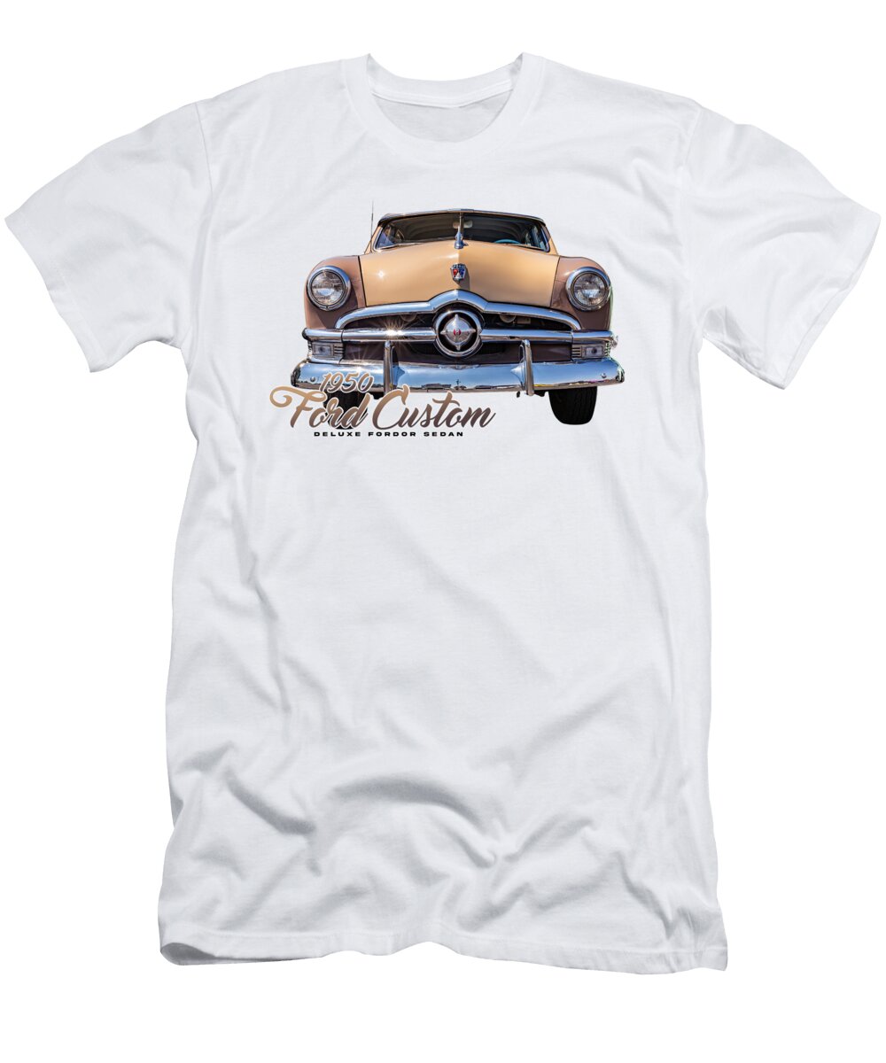 12 1950 Ford Custom Deluxe Fordor Sedan Gestalt Imagery T-Shirt