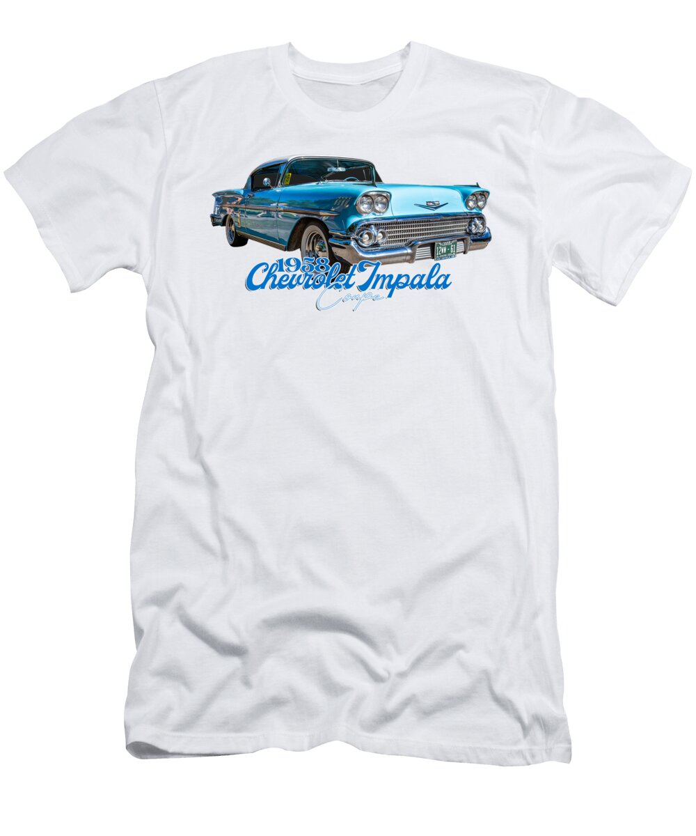 12 1958 Chevrolet Impala Coupe Gestalt Imagery T-Shirt