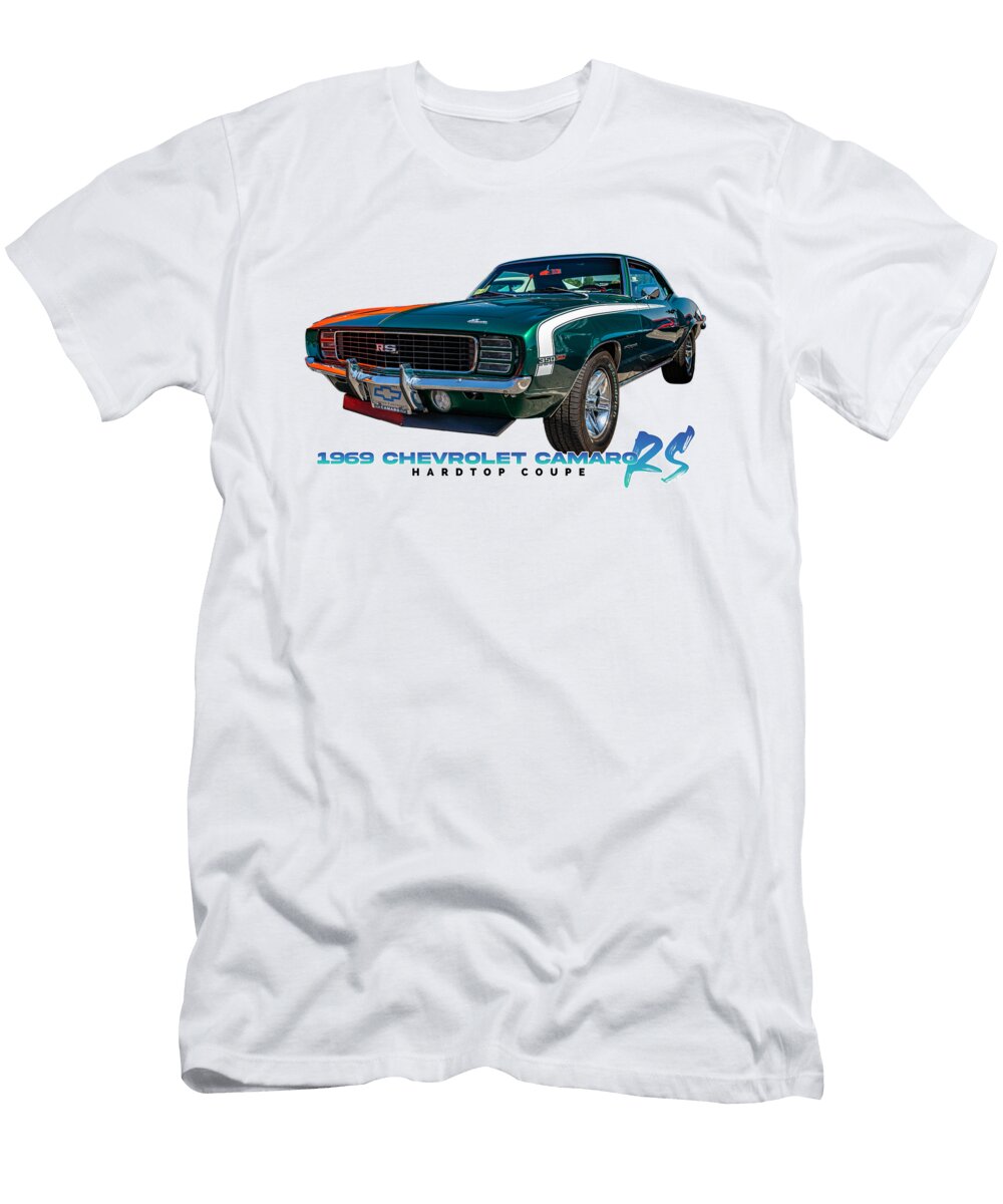 12 1969 Chevrolet Camaro Rs Hardtop Coupe Gestalt Imagery T-Shirt