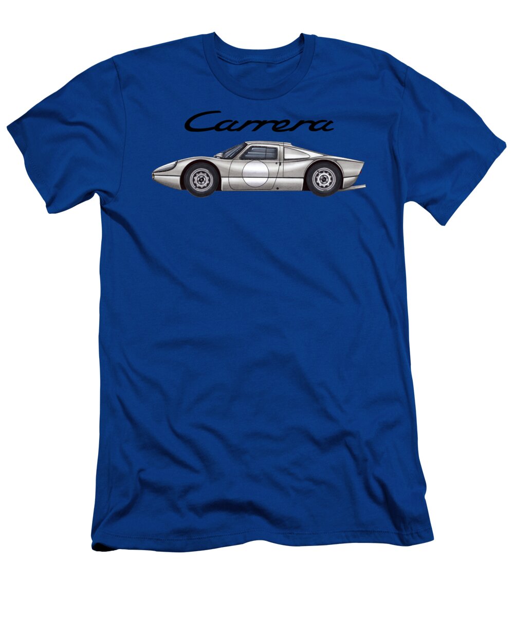 12 Exclusive Legendary Retro Racing Car Silver Porsche 904 6 Gts Coupe 24 Hours of Le Mans Vladyslav Shapovalenko T-Shirt