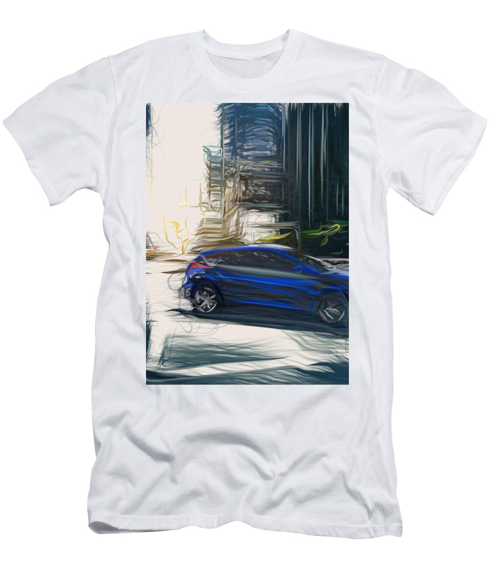 12 Ford Focus Hatchback Drawing Carstoon Concept T-Shirt