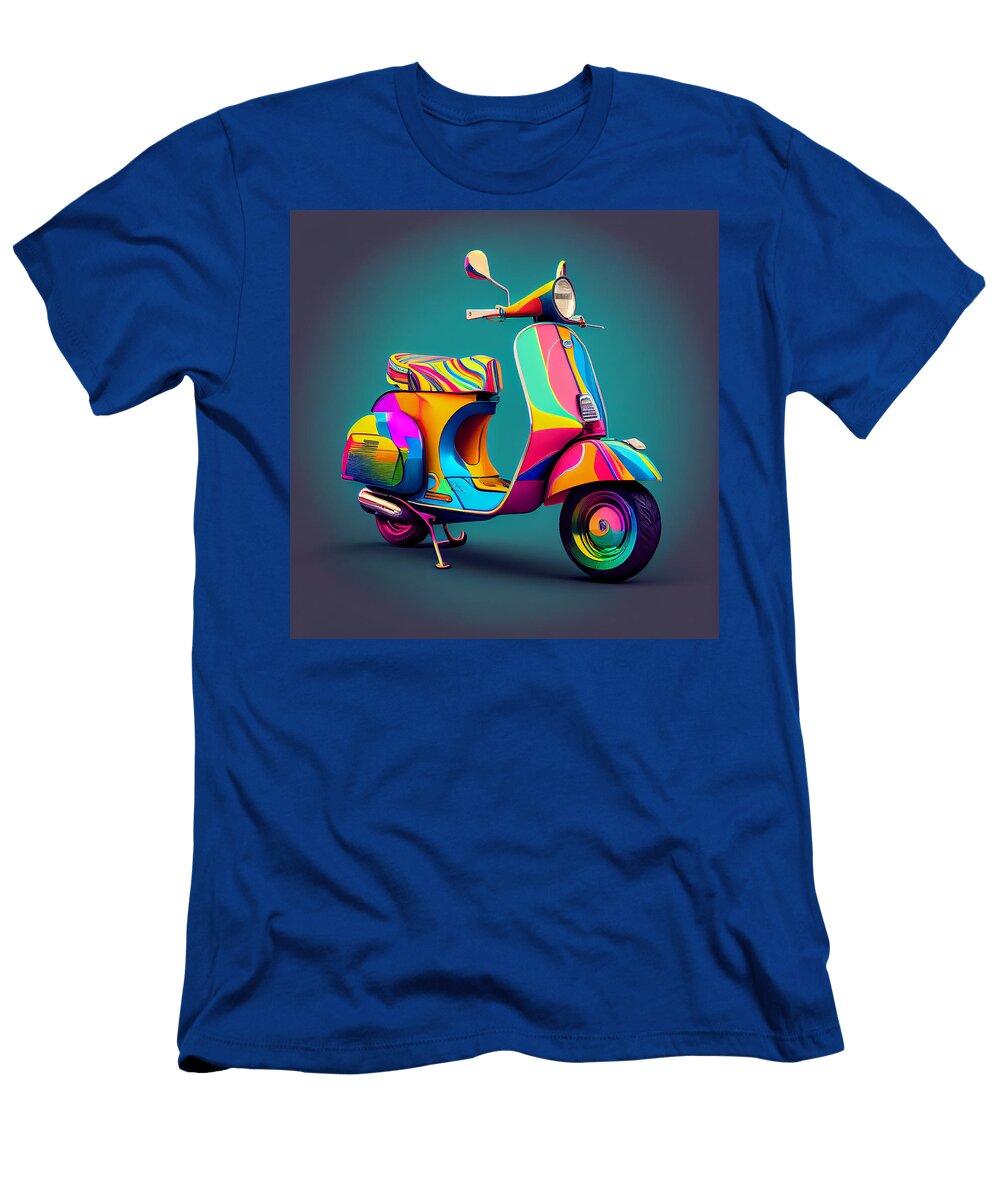 12 Vespa Scooter Art Stephen Smith Galleries T-Shirt