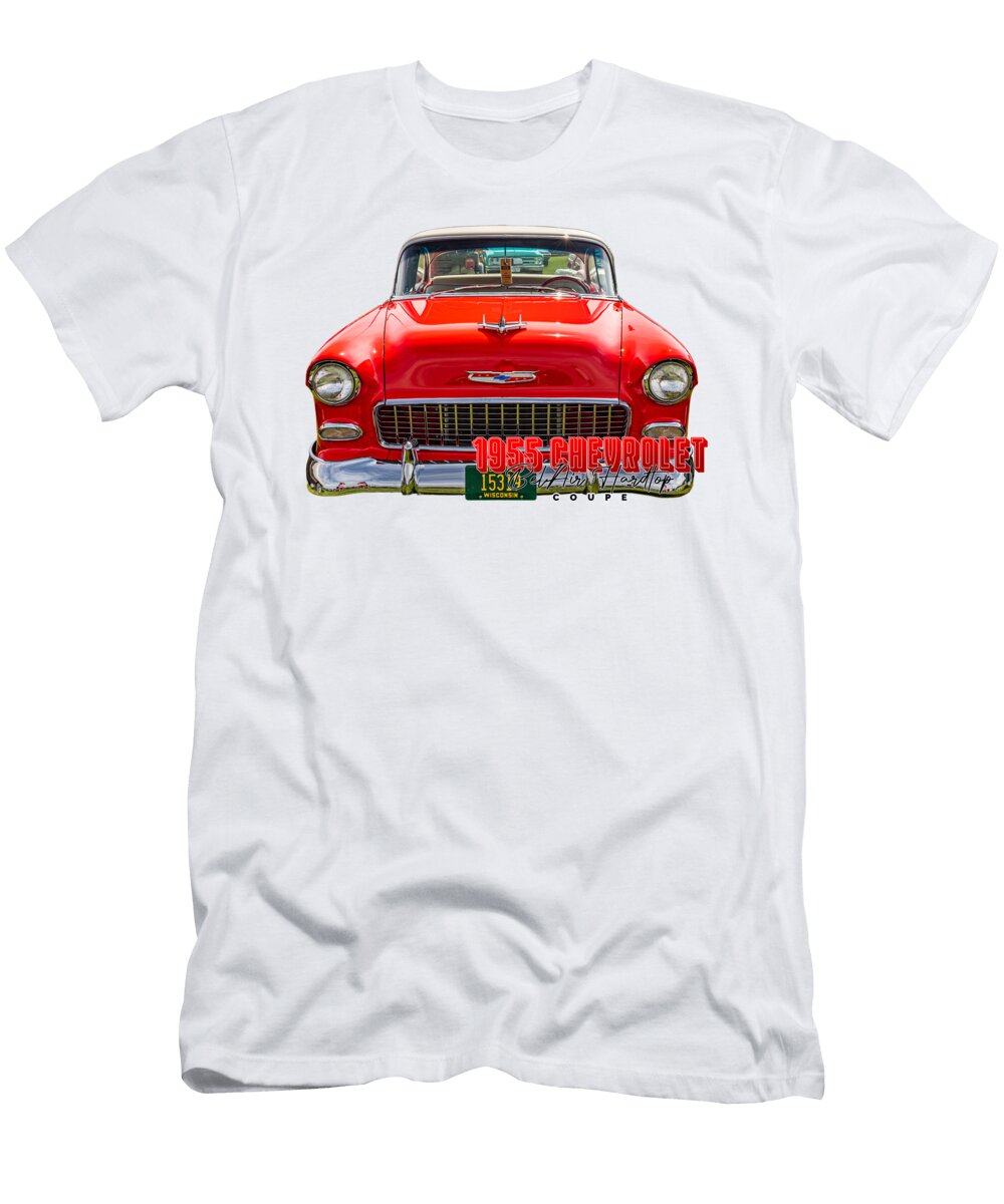 13 1955 Chevrolet Belair Hardtop Coupe Gestalt Imagery T-Shirt