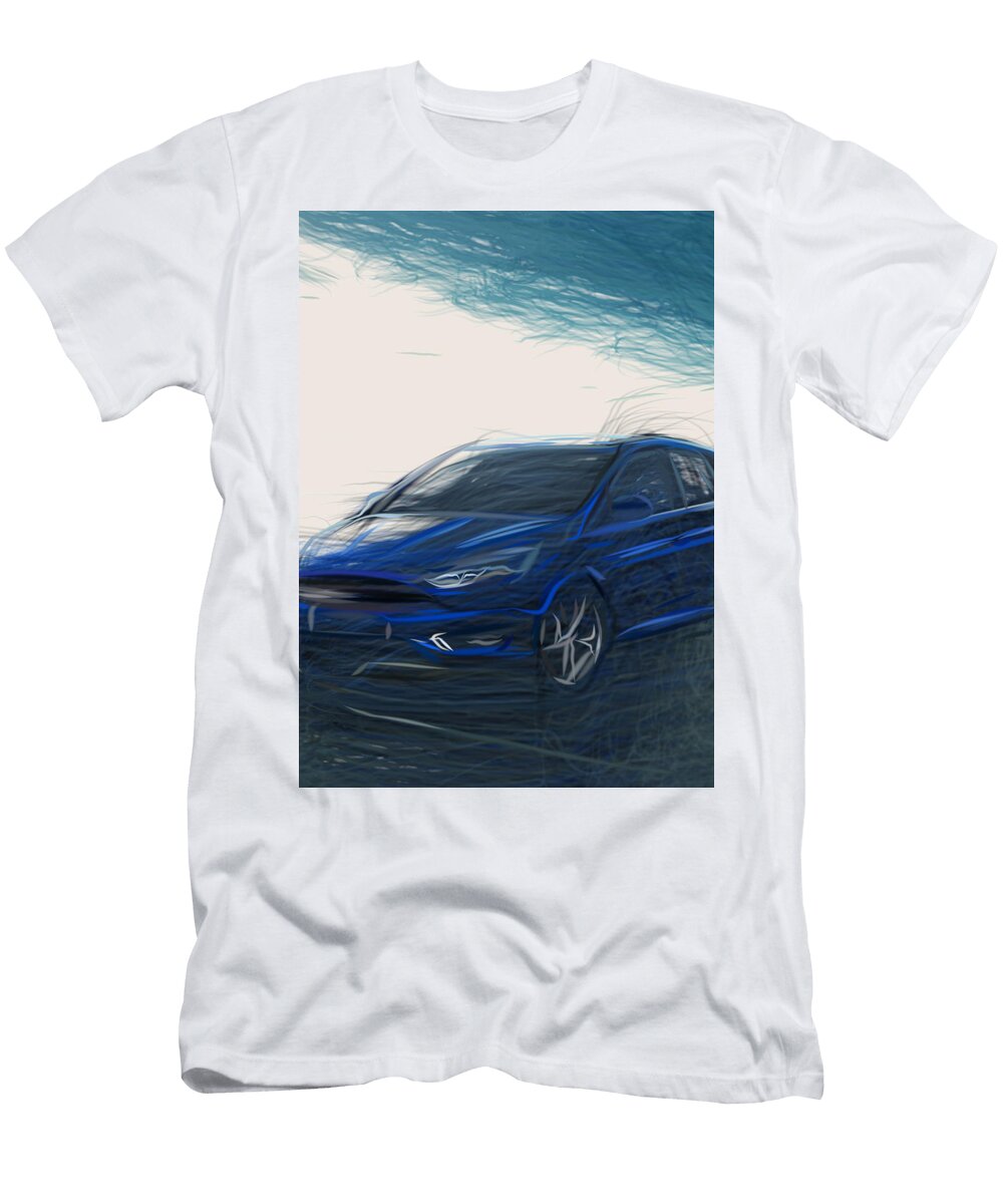 13 Ford Focus Hatchback Drawing Carstoon Concept T-Shirt