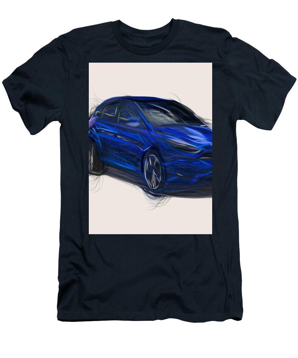 14 Ford Focus Hatchback Drawing Carstoon Concept T-Shirt
