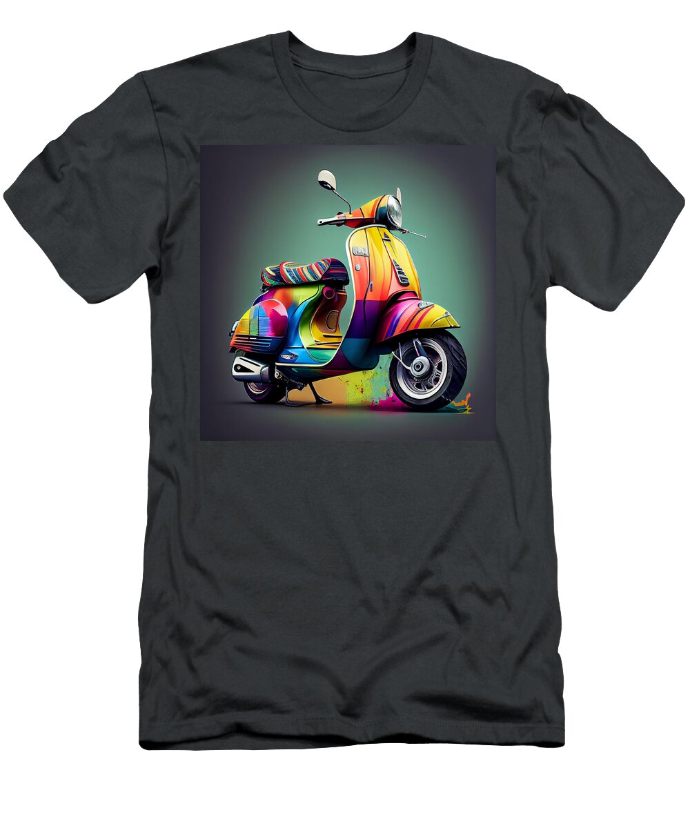14 Vespa Scooter Art Stephen Smith Galleries T-Shirt