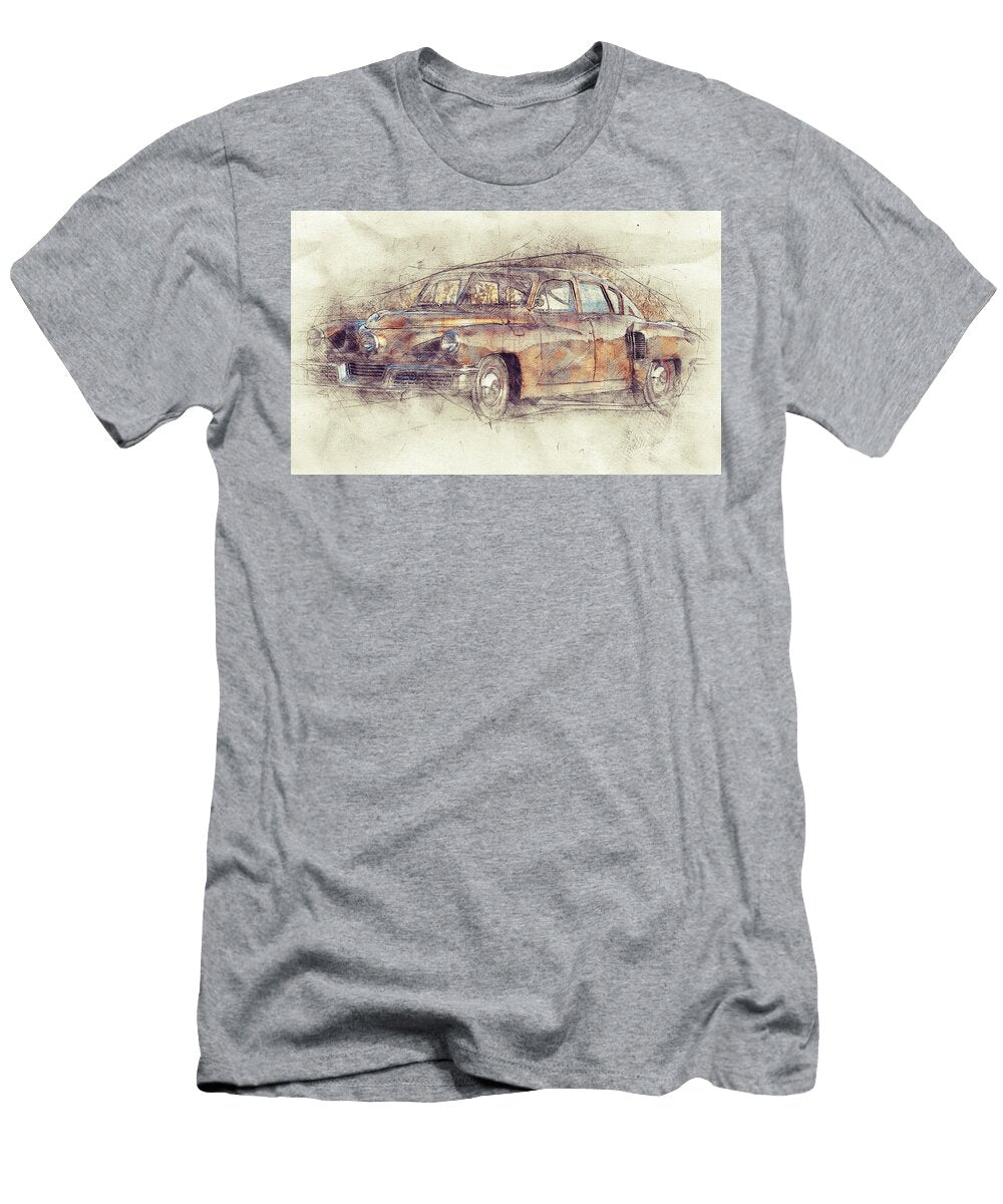 148 Tucker Torpedo Tucker Sedan Tucker 48 1948 Automotive Art Car Posters Studio Grafiikka T-Shirt