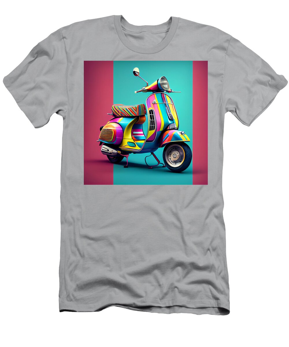 15 Vespa Scooter Art Stephen Smith Galleries T-Shirt