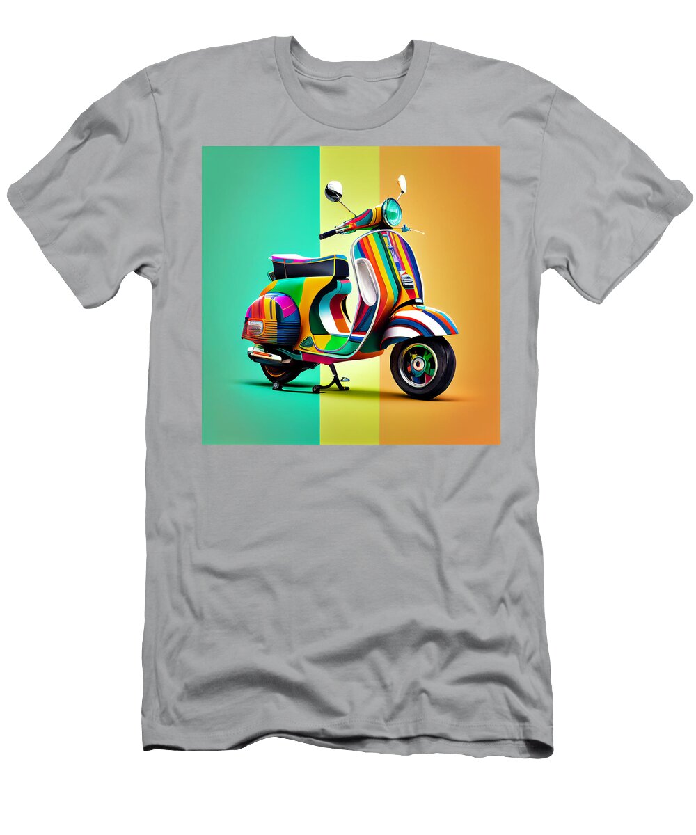 17 Vespa Scooter Art Stephen Smith Galleries T-Shirt
